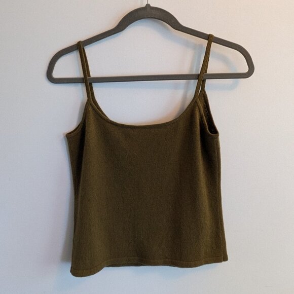 Reformation Uma Cashmere Sweater Tank in Oliva (NWOT) - Picture 3 of 5